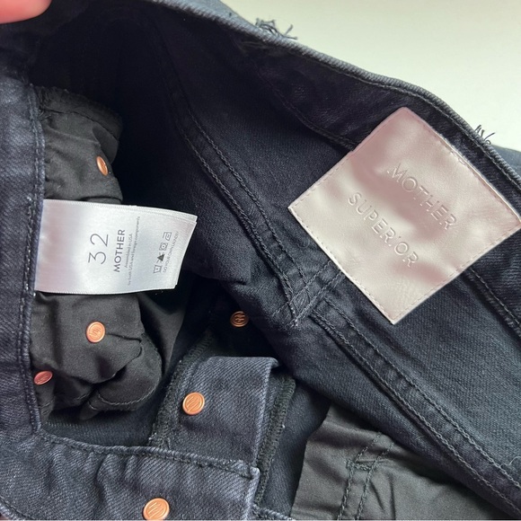 Mother Superior NWT The Tomcat Lies Lies Lies Size 32 Black Button Fly Jeans - Picture 5 of 13